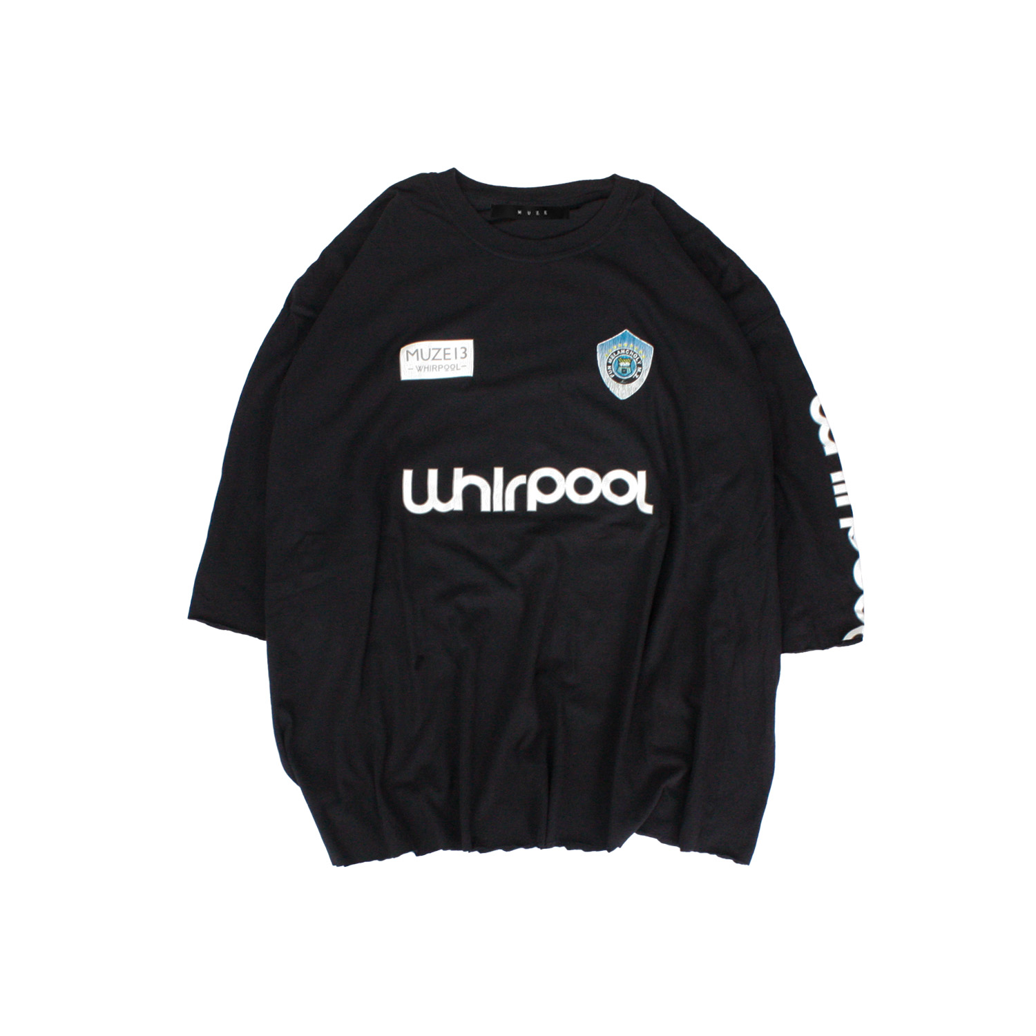 MUZE BLACK LABEL - WHIRLPOOL CROPPED GAME TEE(BLACK) ゲーム T