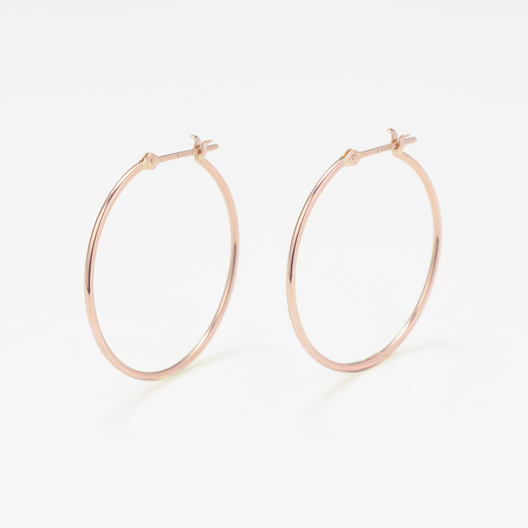 K18 ピンクゴールド フープ ピアス（25mm） – Milluflora | ミル