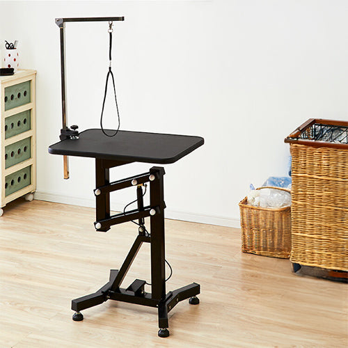昇降式 小型 トリミングテーブル ガス圧 テーブル 360度 回転 昇降