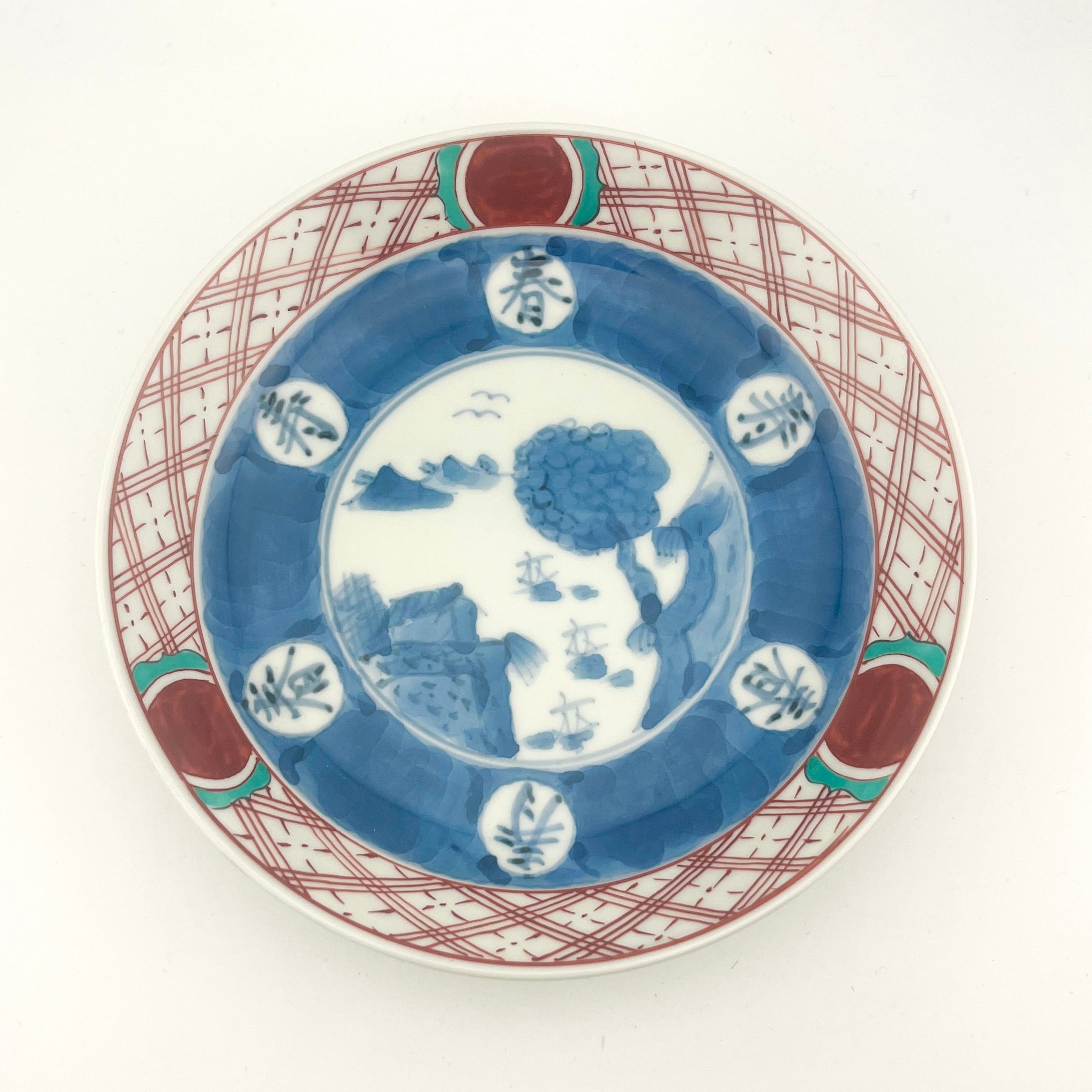 伊万里古伊万里八角赤絵鉢庫山窯花文様菓子鉢菓子器香琳作