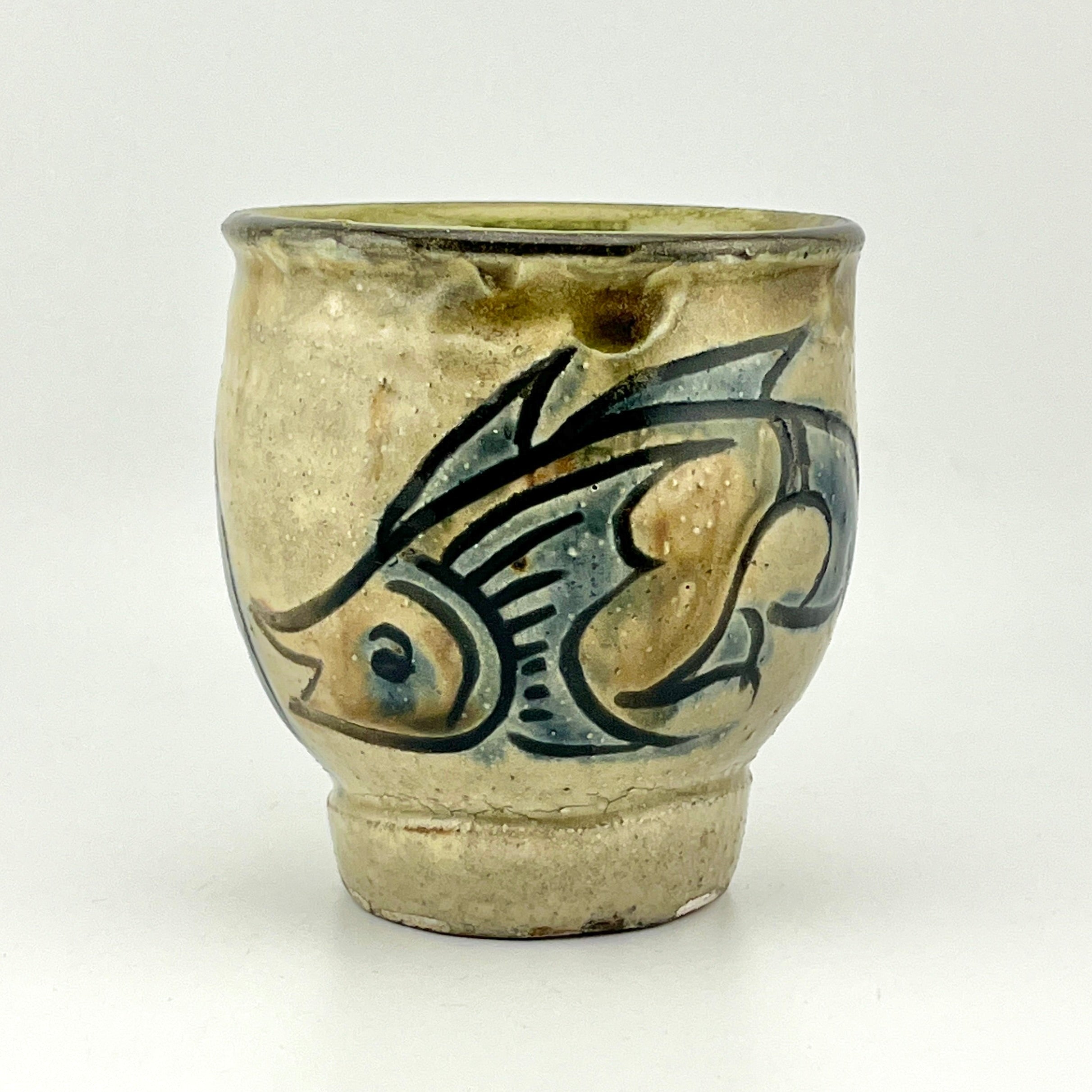 人間国宝 金城次郎 海老紋抱瓶 栞 共箱 美品 壺屋焼 壷屋焼 やちむん