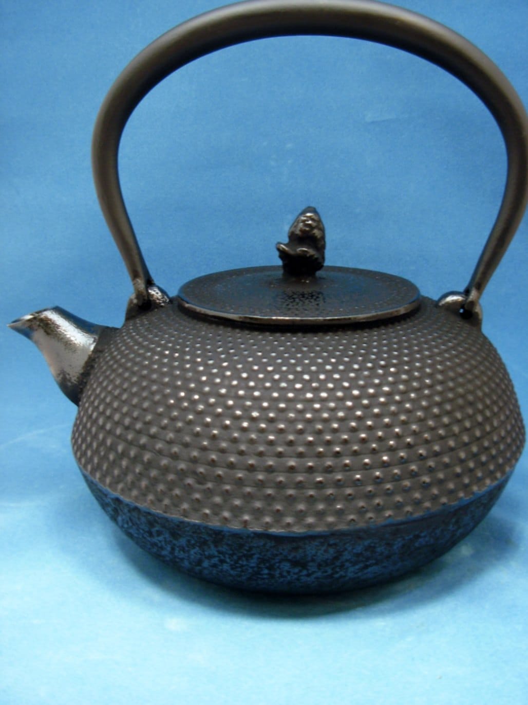 成龍堂鋳造所 斎峰 及川光正造 南部鉄器 宝珠形 鉄瓶 南部成龍