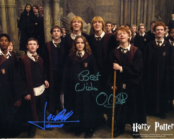 ハリーポッター ウィーズリー兄弟 サイン入りポートレート フェルプス