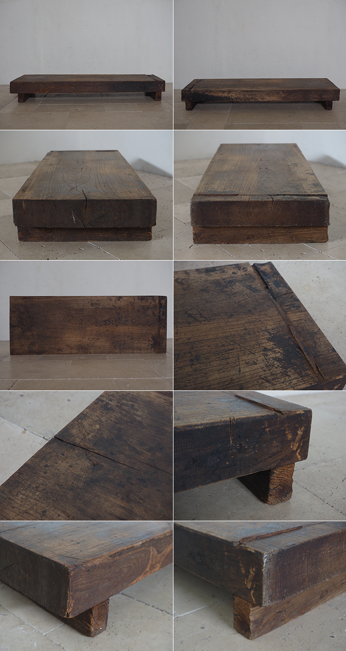 古家具 欅材 重厚な裁ち板 作業台 | MANSIKKA antiquesMANSIKKA