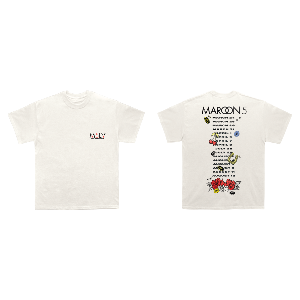 M5LV Natural Tee – Maroon 5