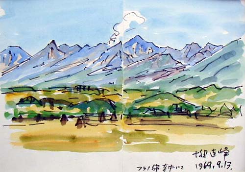 坂本直行 芦別連峰 坂本直行 『大雪山』 水彩画 - 北海道画廊