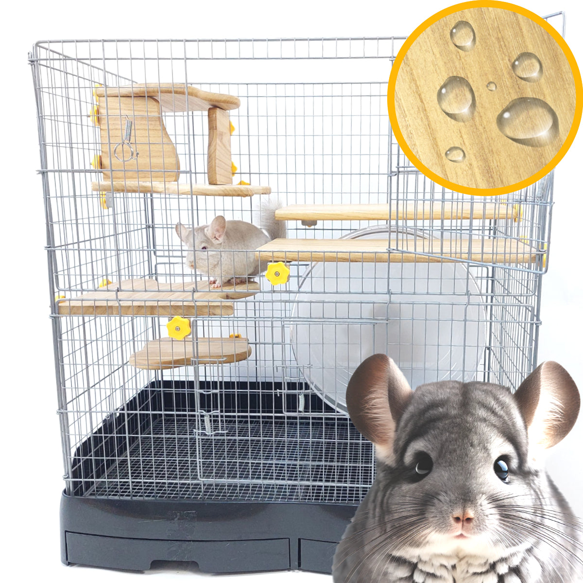 小動物用ケージ チンチラゲージ ケージ 80cm [組み立て完成品] 日本