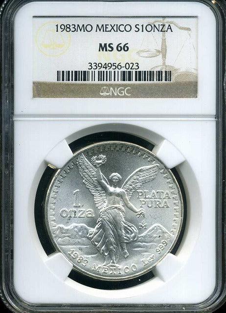メキシコ 1983年 リベルタード 純銀 NGC MS66 023 – 野崎コイン
