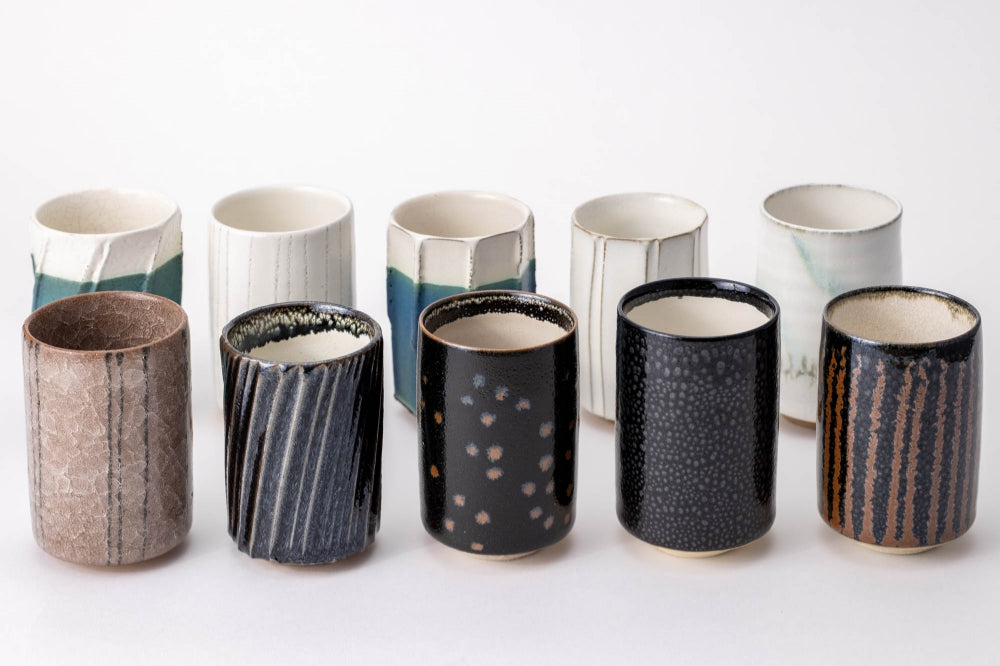 清水 卯一 / 湯呑（10客・共箱・銘有） – N's gallery Inc