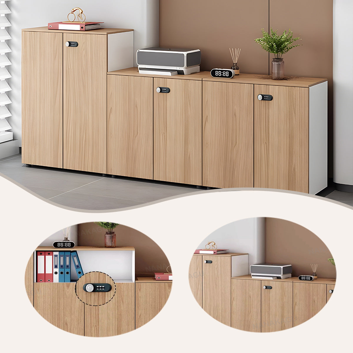 収納キャビネット,役員用キャビネット,ダイヤル錠,扉付き収納,おしゃれ