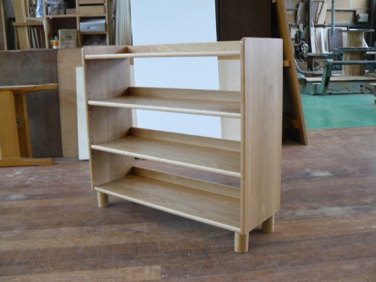 ホワイトオーク材シンプルシェルフ | オーダー家具・手作り家具なら
