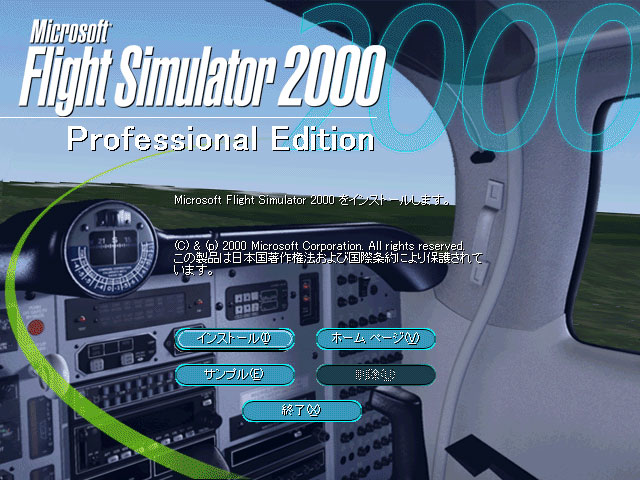 非売品】フライトシュミレーター 2000 マイクロソフト B2 ポスター