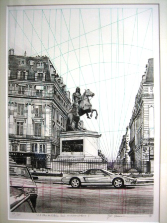 希少品】NSX 小沼隆一郎『パリ・ヴィクトワール広場にてⅠ』74/275