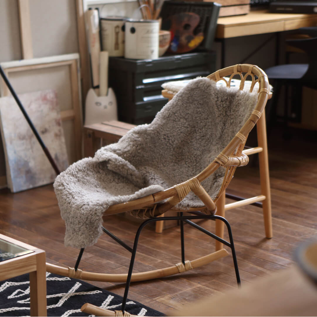 ラタン ロッキング チェア アンティーク 古道具 ヴィンテージ 籐椅子