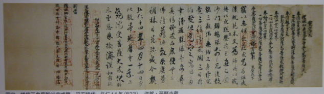 巻物 国宝 御宇多天皇宸翰 御手印遺告 大覚寺 掛軸-1494 国宝 後宇多