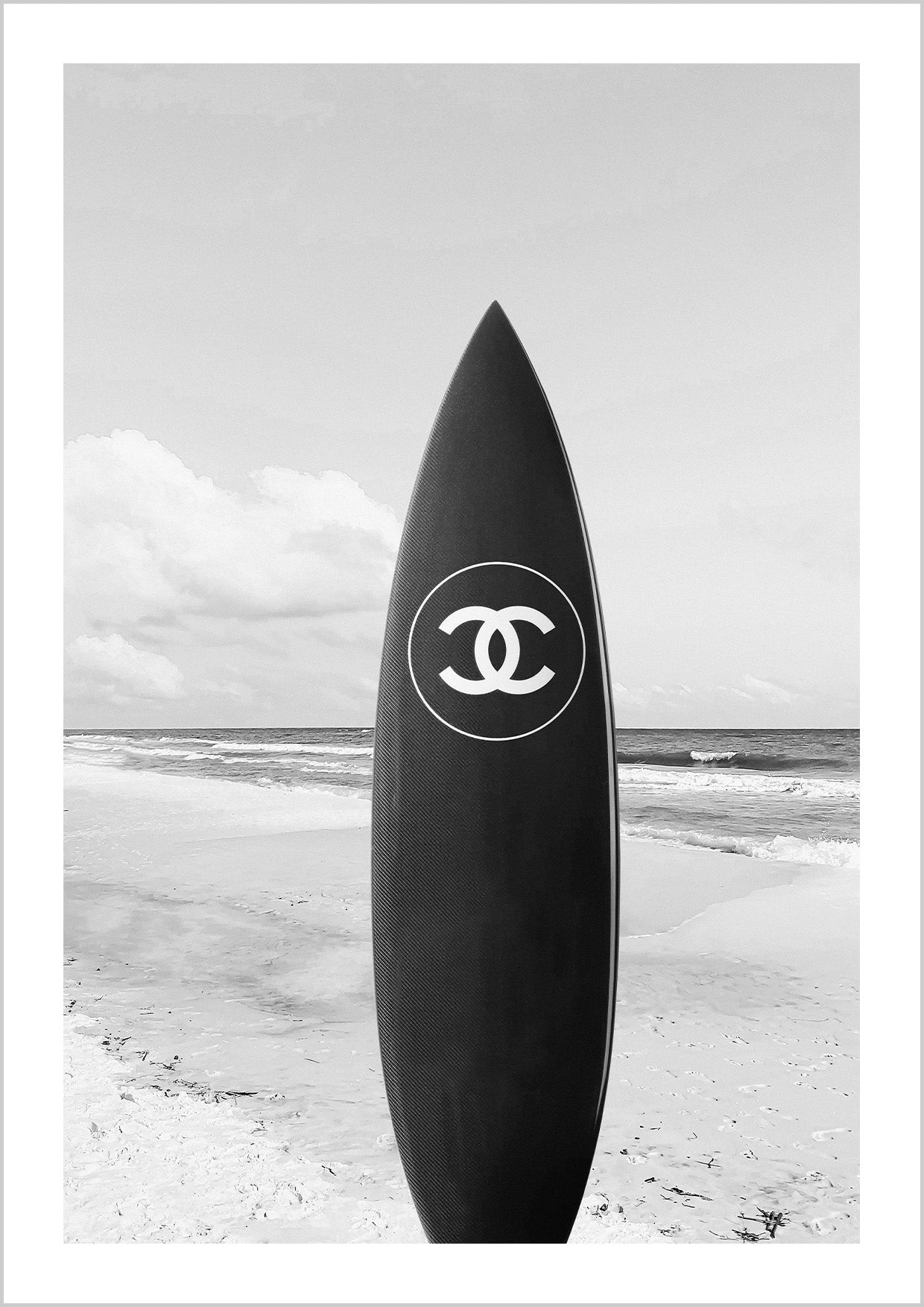 CHANEL アートボード Chanel Girl Black Surfboard Poster