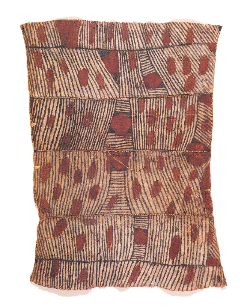 African Art 17 ピグミー、ムブティ族の腰巻、タパのデザイン