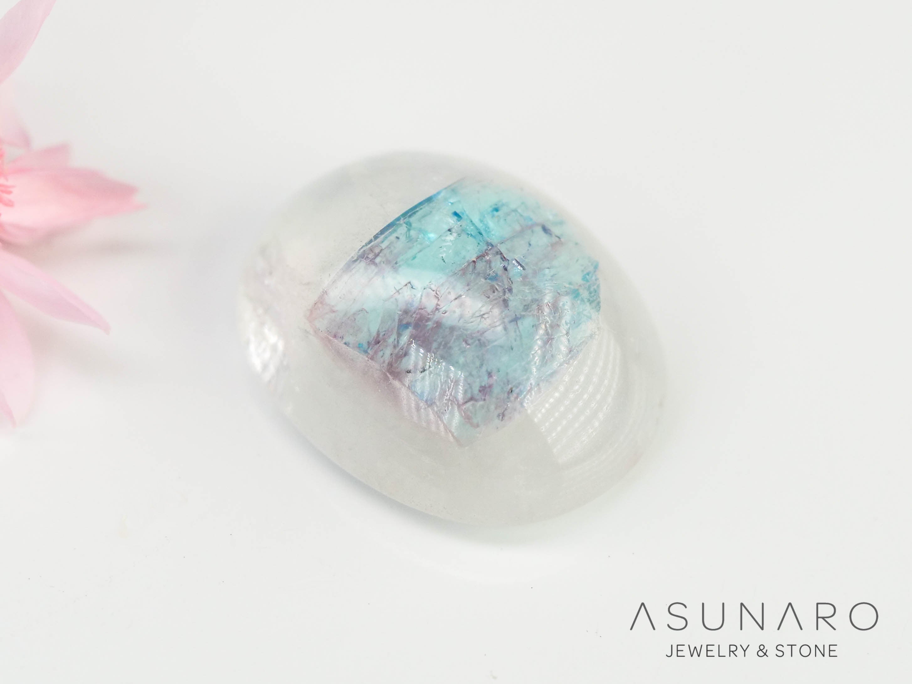 パライバトルマリンインクォーツ カボション ブラジル産 1.84ct