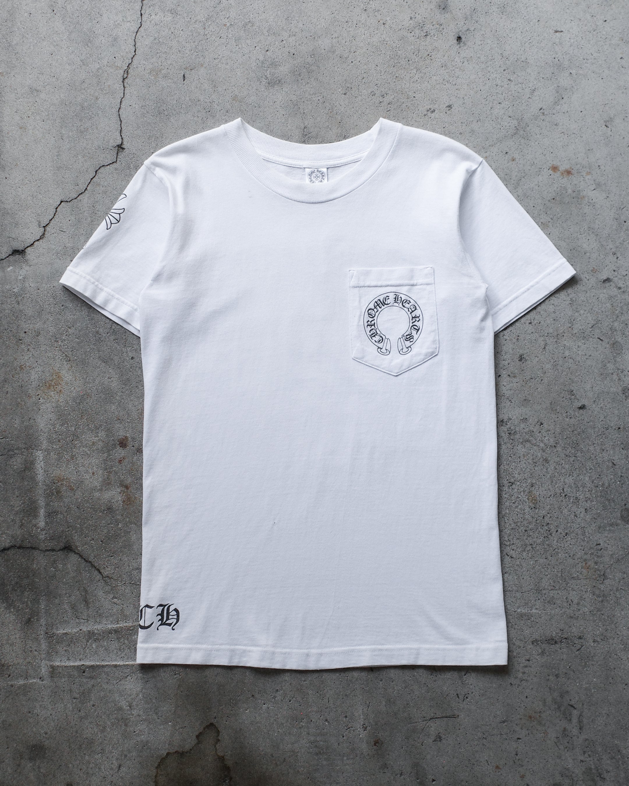 Chrome Hearts ホワイト Tシャツ クロムハーツ トリプルクロスロゴ
