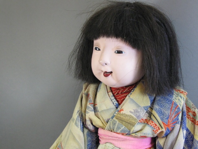 明治大正期縮緬着物市松人形鳴き人形 | 東京西荻窪 アンティーク
