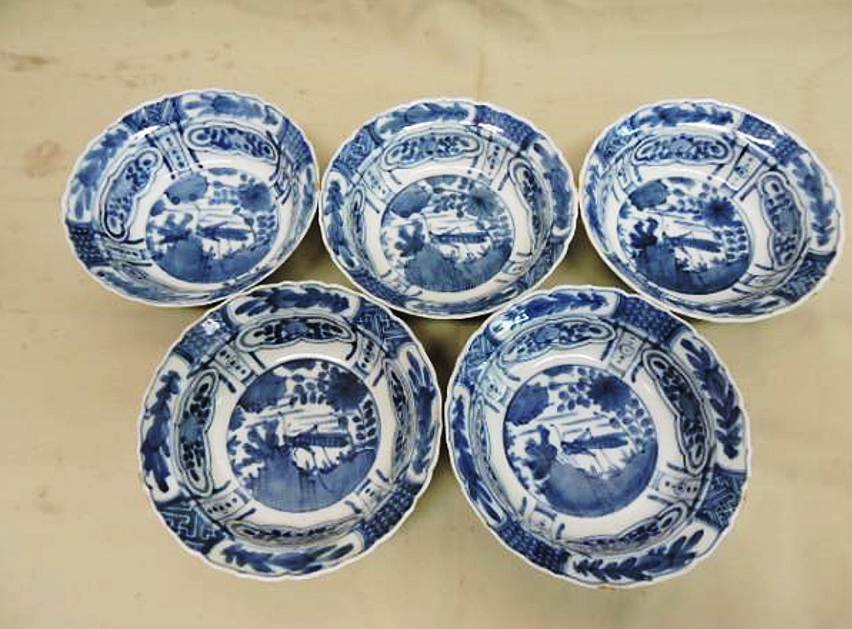 懐石 向付 古染付 芙蓉手 兜鉢 発色が綺麗 【公式通販】