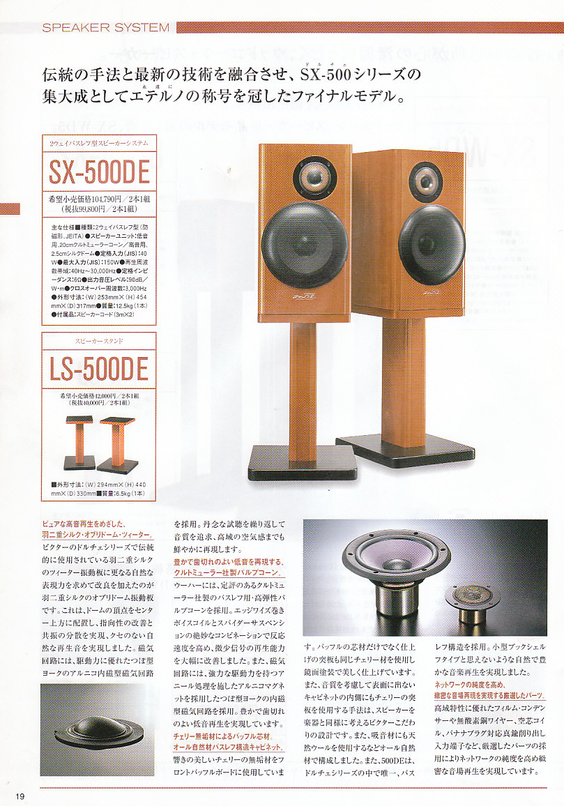 Victor SX-500DE ビクター ドルチェエテルノ Victor スピーカー SX