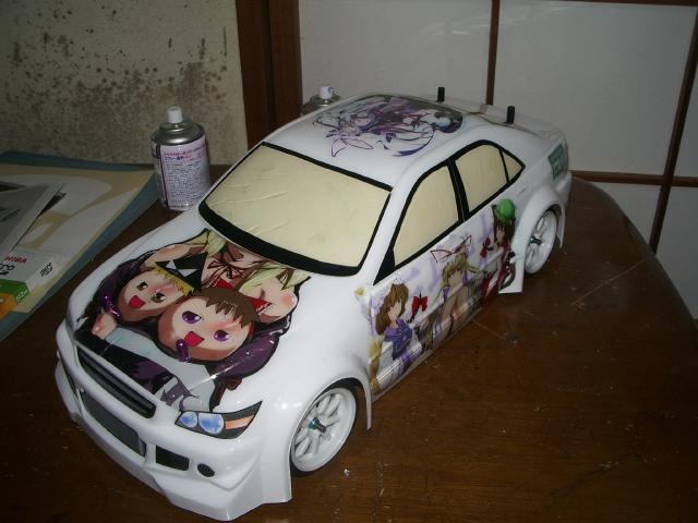 ホワイトボディ用お手軽痛車ステッカー製作 ラジコン ドリパケ