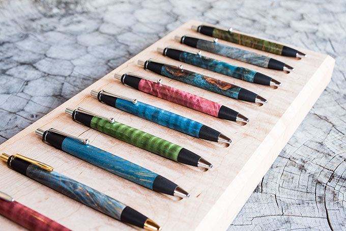 野原工芸スタビ楓瘤二色染斑紋金具