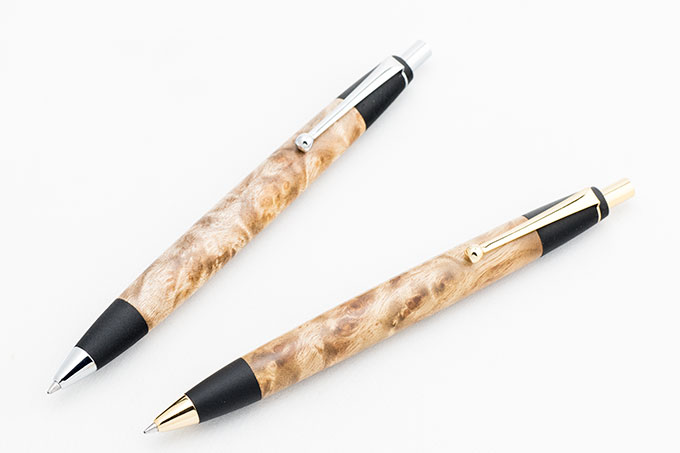 ばちゃぶちゃ。 野原工芸旧型 マーブルウッド シャーペン 固定式口金