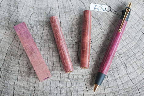 発色のイマイチなパープルハート | 野原工芸｜作り手の裏話