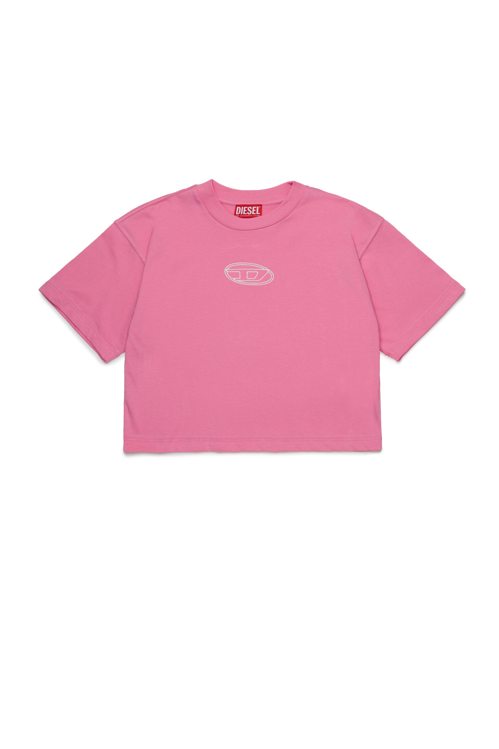 DIESEL girl's boxy T-shirt branded with logo | BRAVE KID