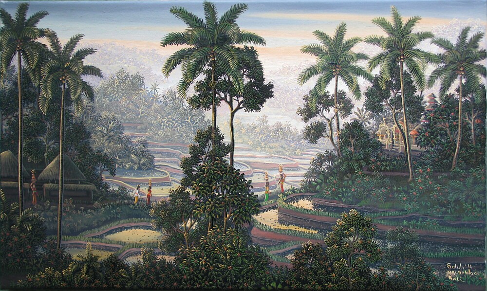 バリの風景画 Galuh作 バリの風景画 Galuh作 バリの風景画