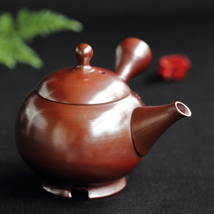 珍しい常滑焼朱泥、窯変、急須