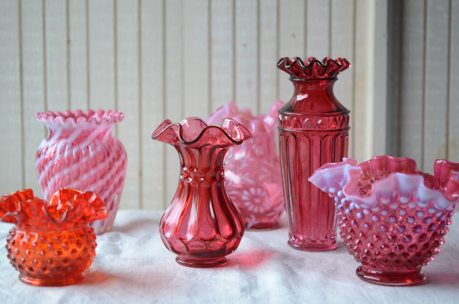 Fenton Art Glass ピンクガラス製ピッチャー 17cm Fenton Art Glass