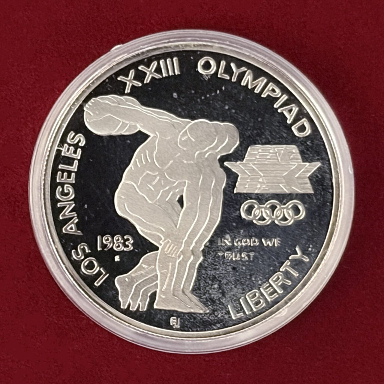 アメリカ】ロサンゼルスオリンピック記念 1ドル 銀貨 1983［B-0000484