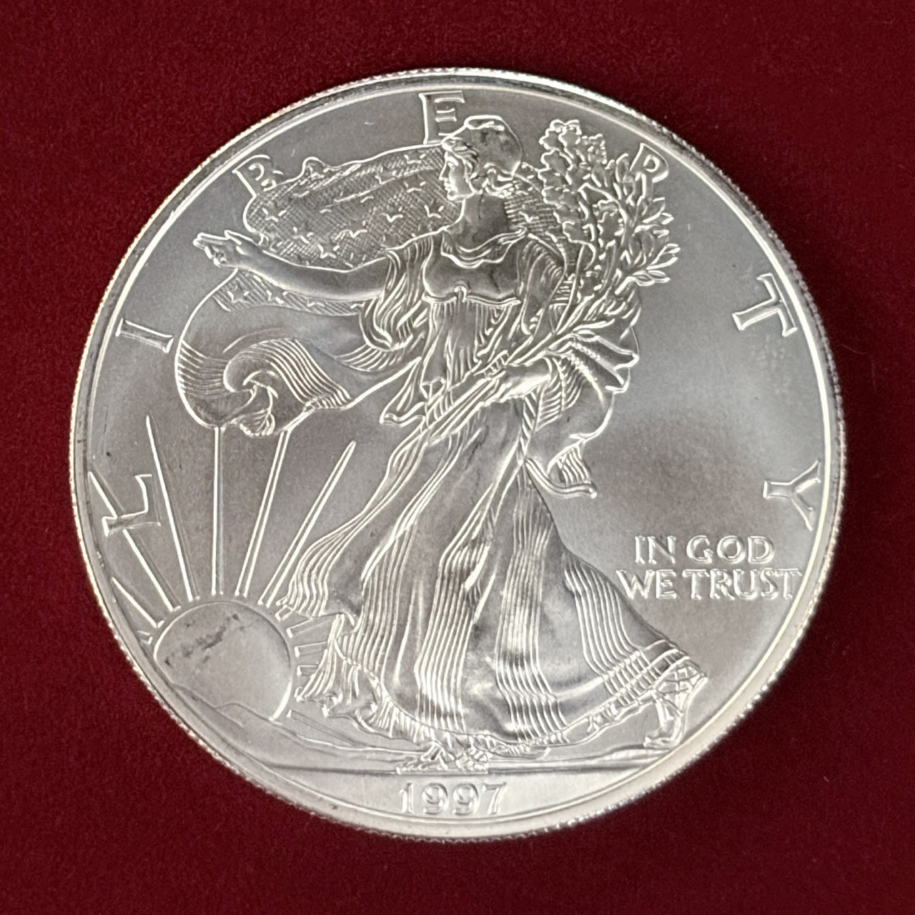 アメリカ】アメリカンイーグルシルバーダラー 1ドル 銀貨 1997［B