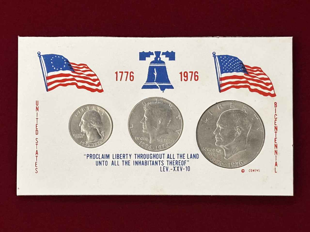 アメリカ】アメリカ合衆国建国200年記念コインセット 3枚組［C-0000502