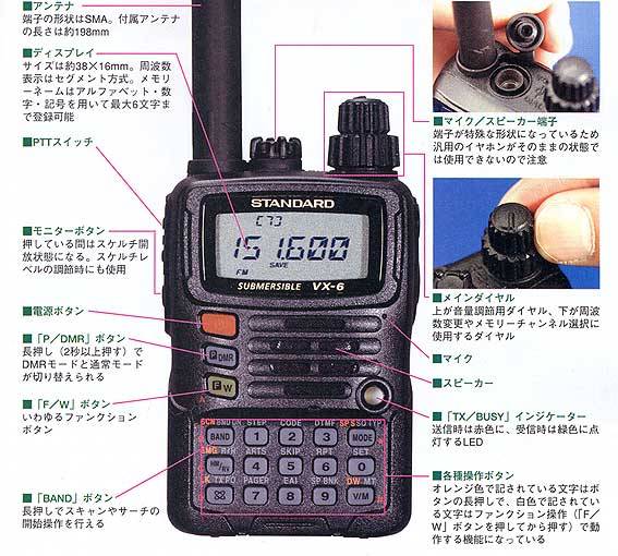 八重洲 VX-6 本体＋充電器＋アンテナ＋マイク 商品情報 - VX-6｜八重洲