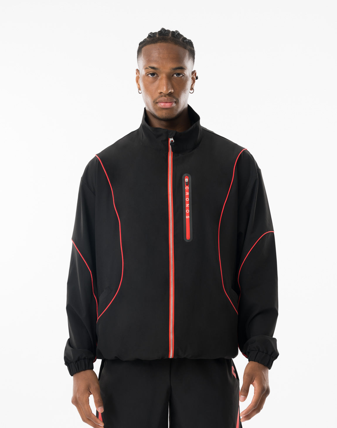 CRONOS EDGE ZIP STAND BLOUSON【BLACK×RED】