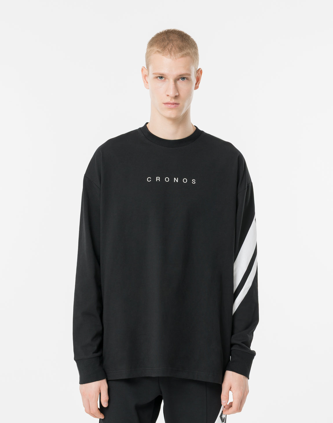 CRONOS CROSSLINE L/S TEE【BLACK】
