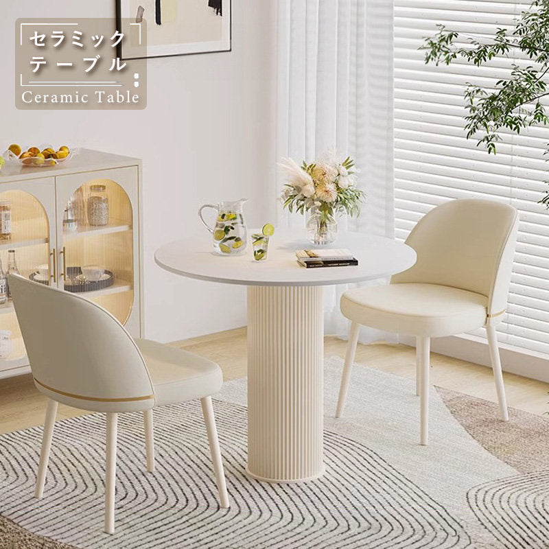 丸テーブル ダイニングテーブル サイドテーブル 食卓 円卓 セラミック