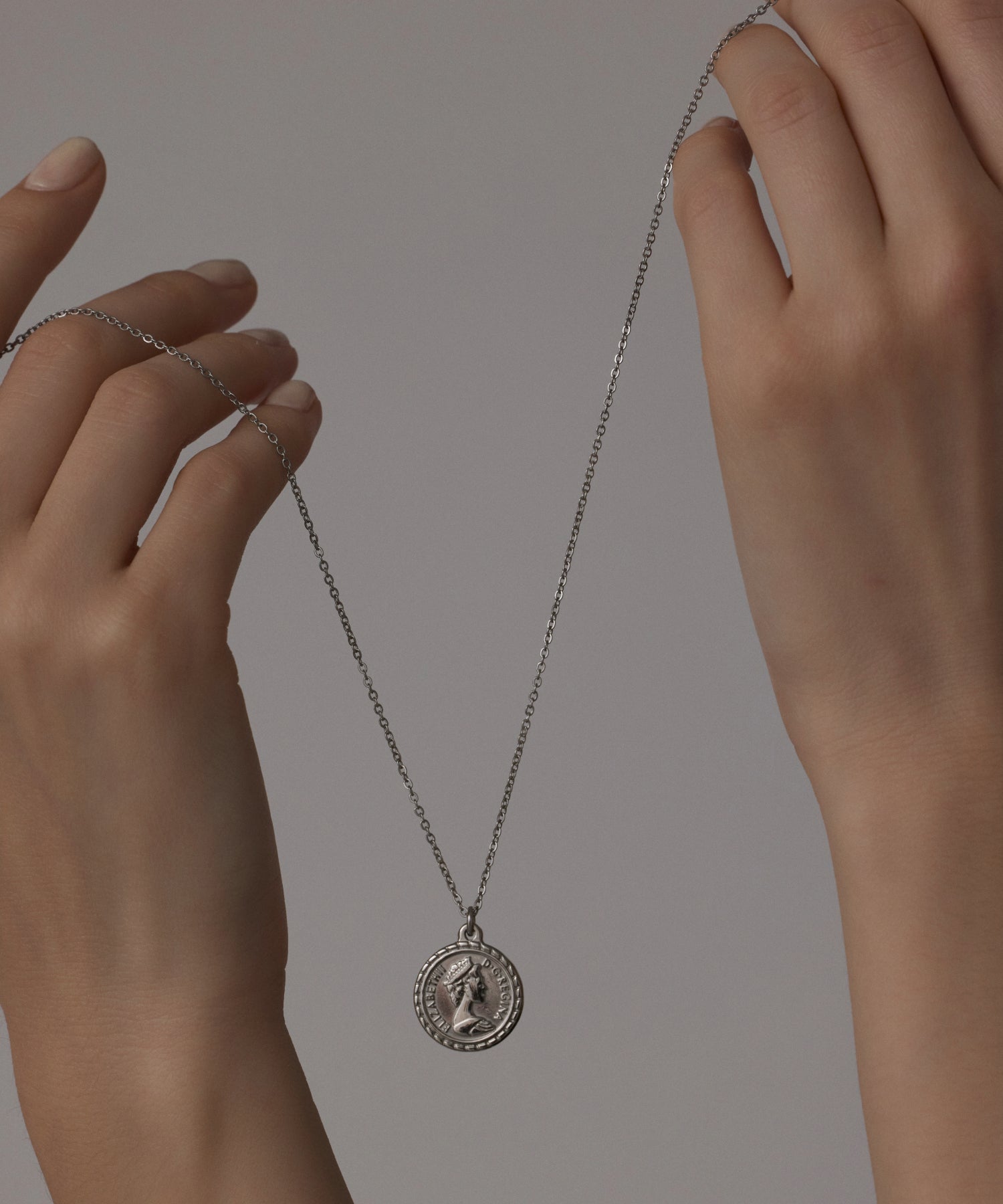 シルバー]エリザベスコインネックレス