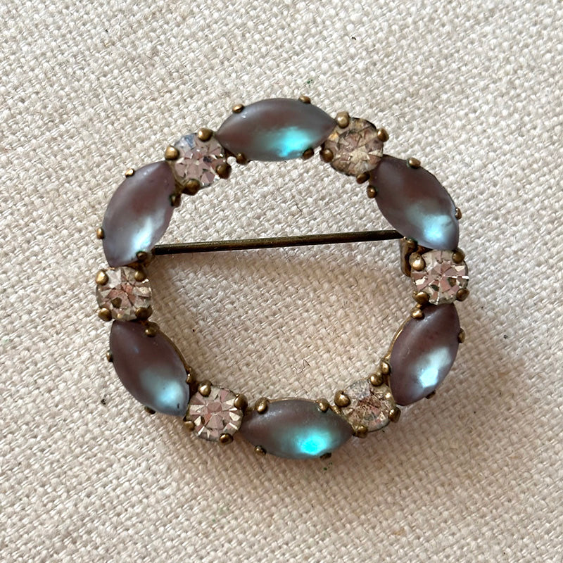 サフィレットブローチ リース型 Saphiret チェコ | アンティーク