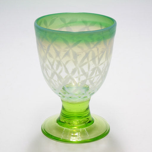 大きい氷コップ 和ガラス 大正ガラス ウランガラス アンティーク 大正