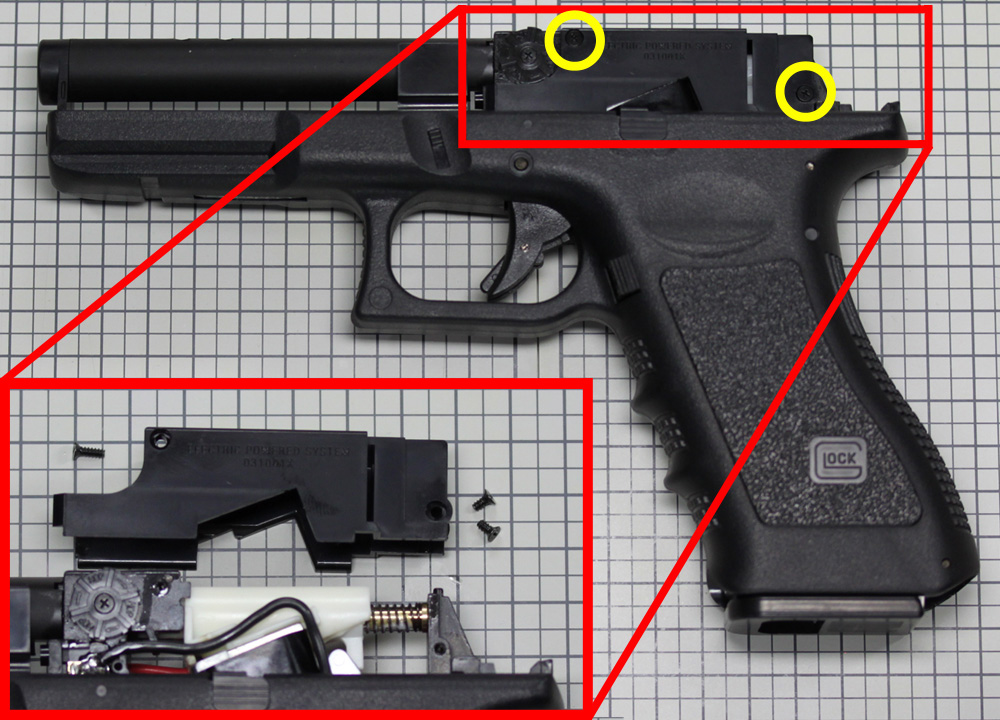 電拳 電動ハンドガン・グロック18C(電ハン G18C)の分解・組み立て1