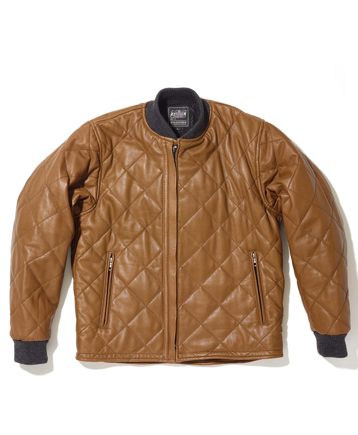 革ジャン ダイヤモンドキルティング レザーブルゾン｜カドヤ公式
