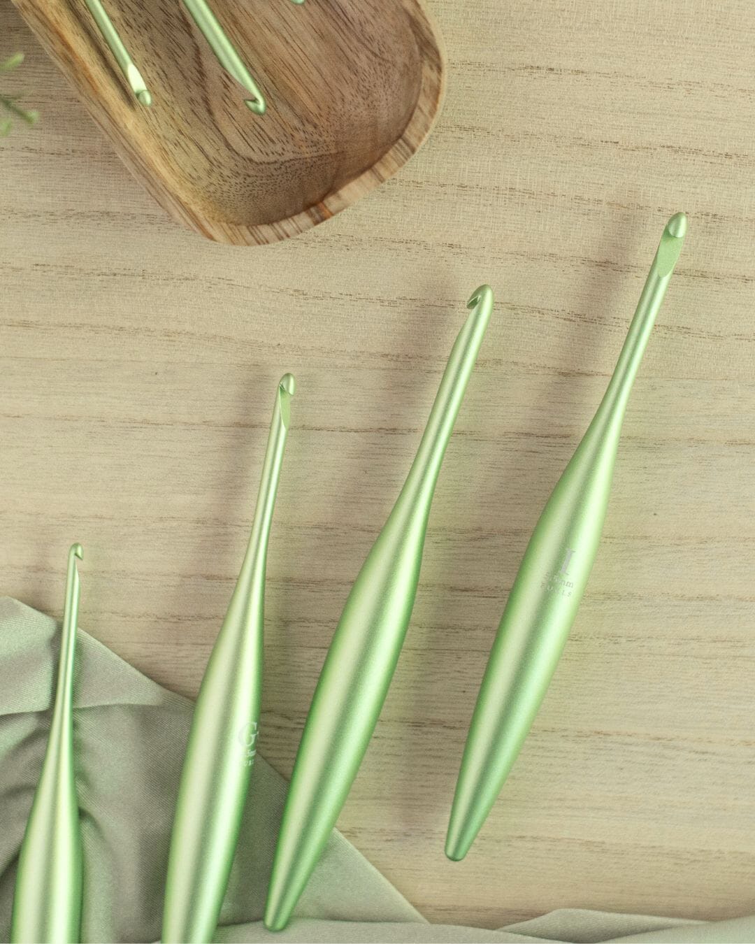 Limited Edition Pistachio Streamline Metal Crochet Hooks