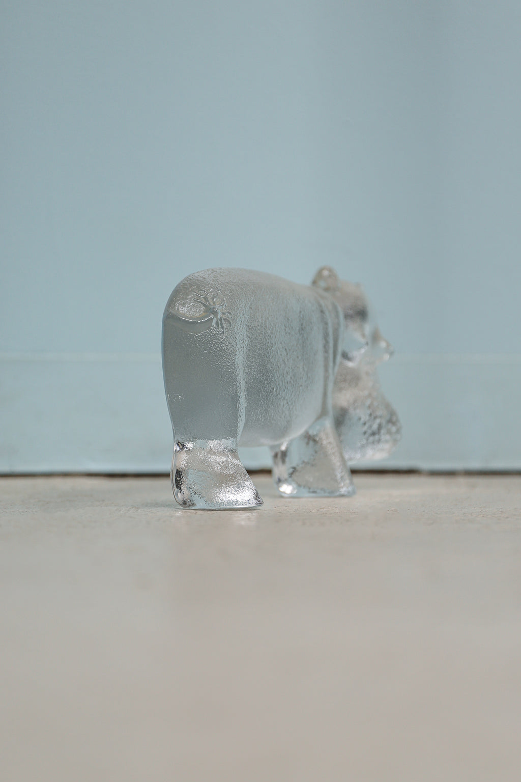 コスタボダ Zooシリーズ カバ ガラス オブジェ 北欧ヴィンテージ