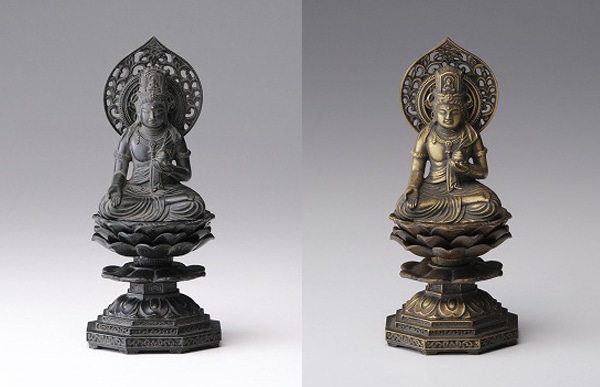 高岡銅器 金属仏像/十二支のお守り本尊/15cm/大日如来【ゆうパケット