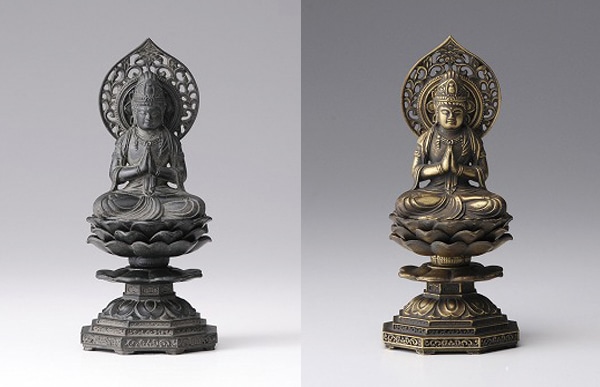 高岡銅器 金属仏像/十二支のお守り本尊/15cm/千手観音菩薩【ゆう